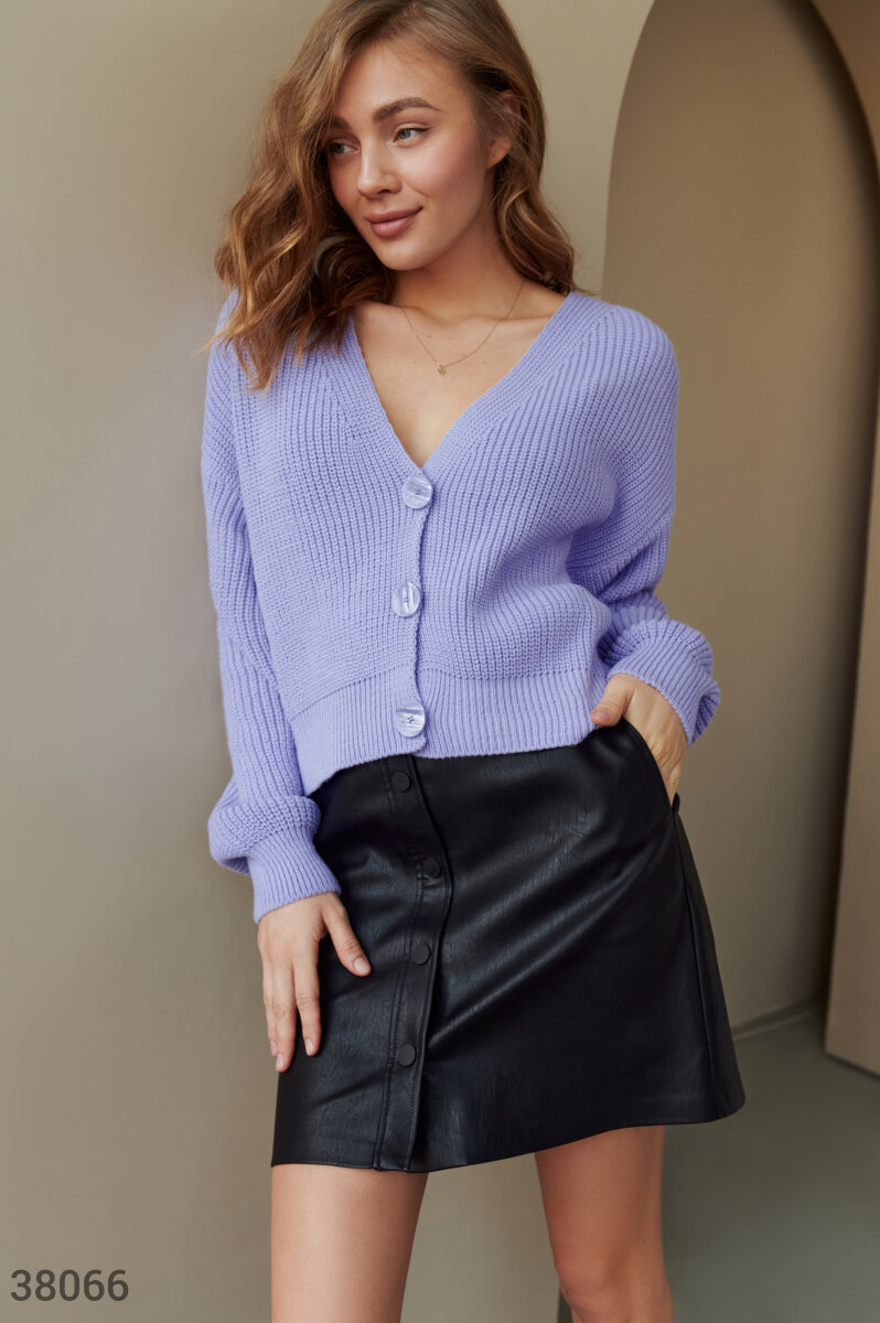 Knitted cardigan with buttons Violet 38066