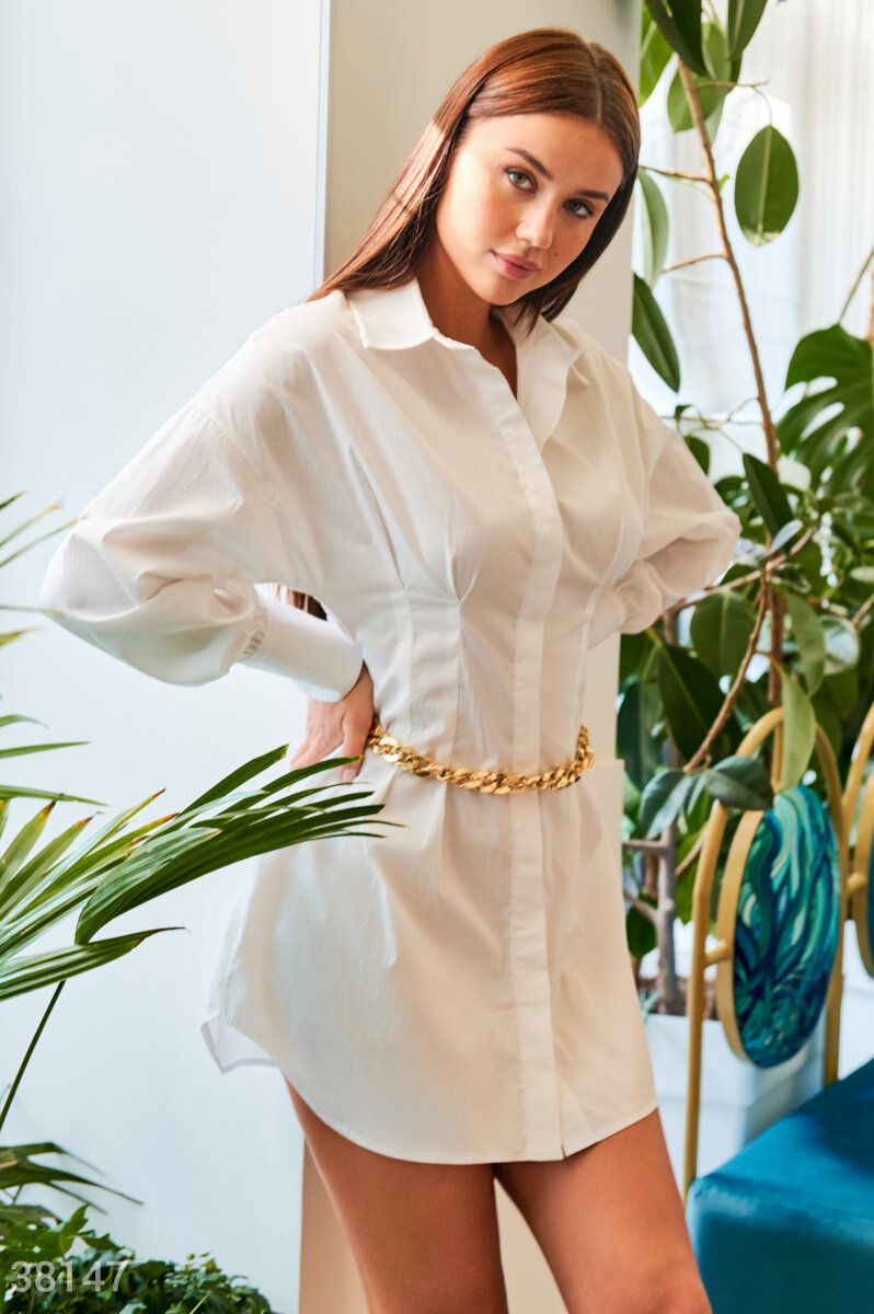 White fitted tunic 