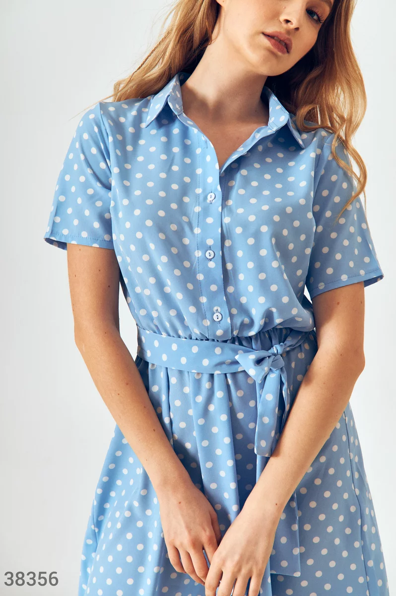 Shirt dress in polka dot print photo 1
