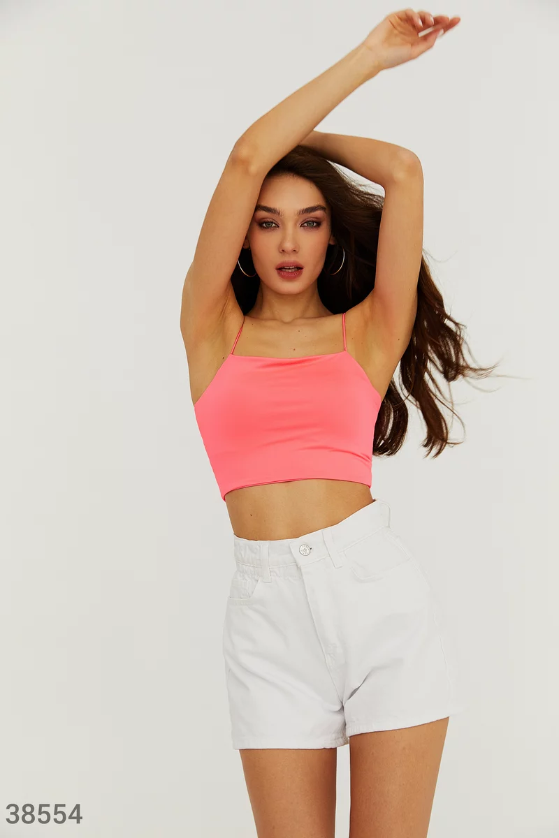 Cropped pink top photo 1