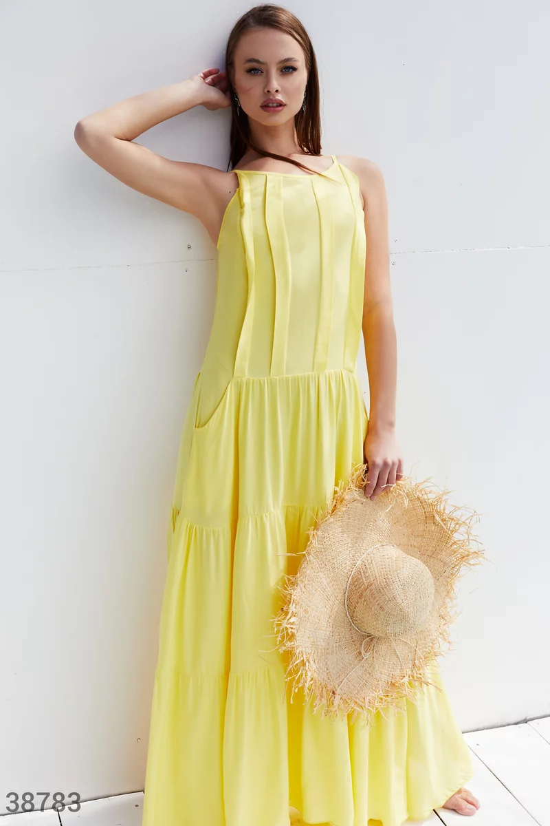 Lightweight yellow dress photo 3