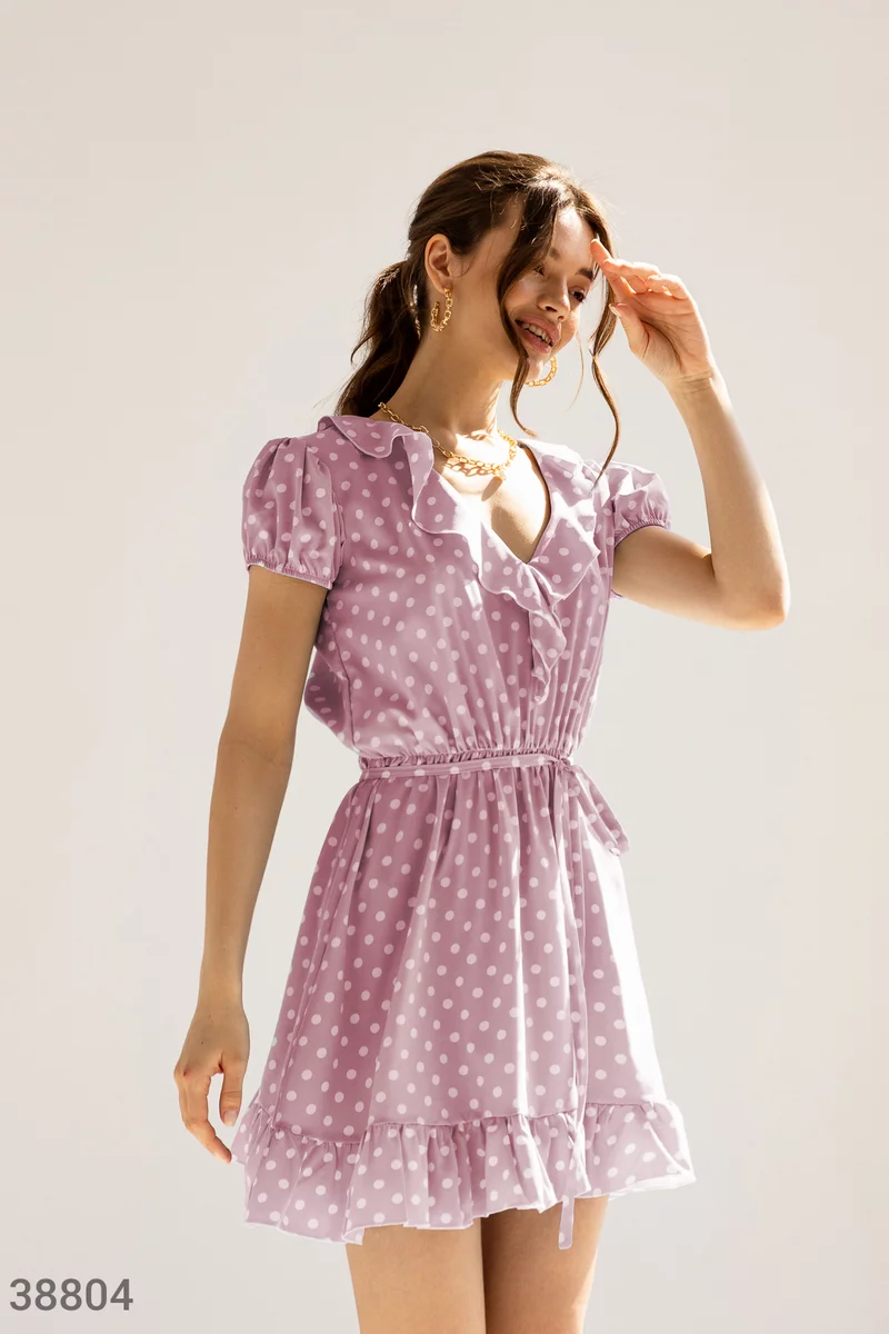 Короткое платье розового цвета фотография 1