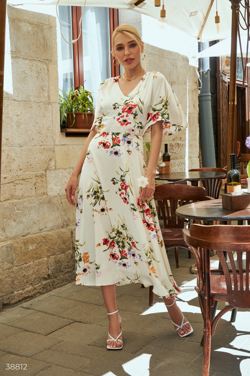 Romantic dress with flowers