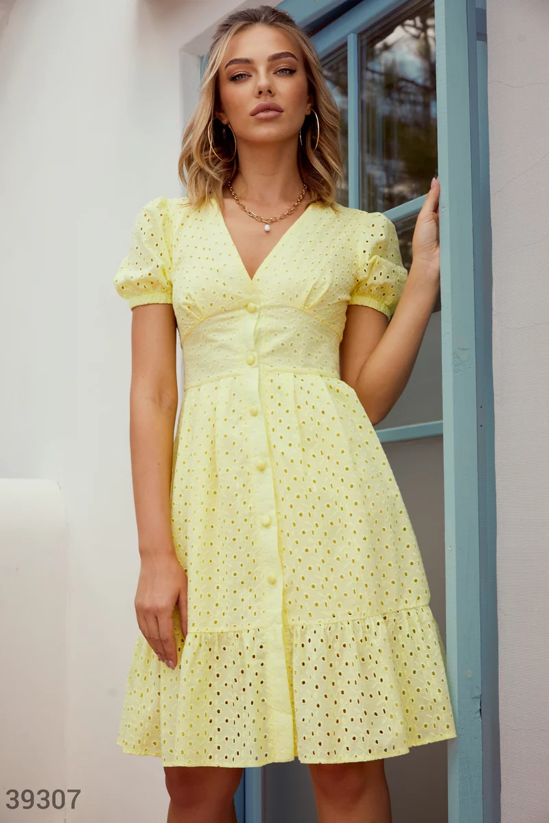 Cotton dress with buttons photo 1