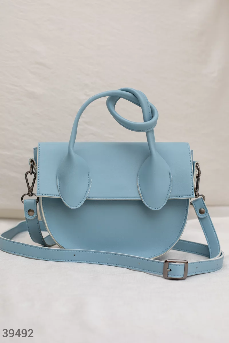 Трендовая сумка голубого цвета фотография 1
