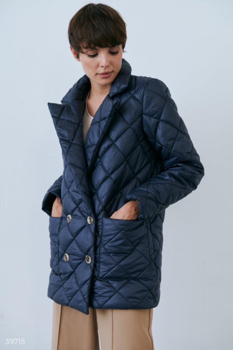 Blue quilted jacket 