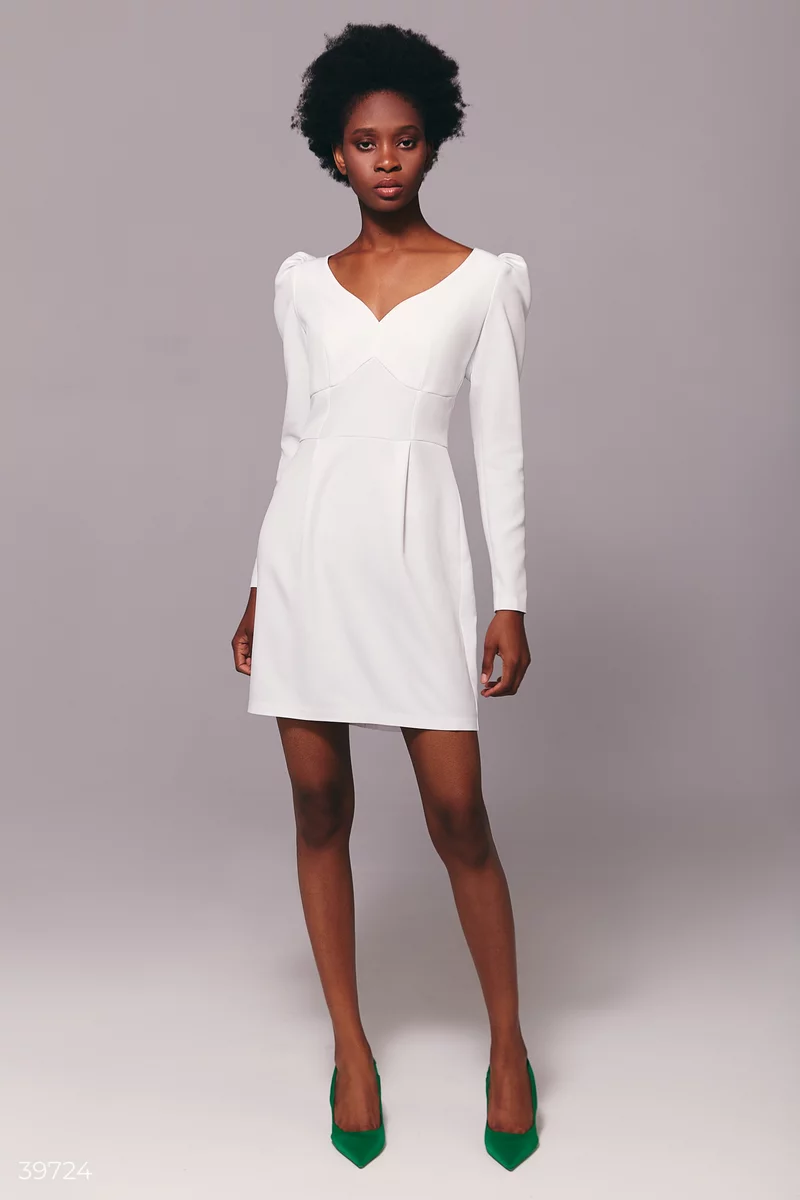 Класична біла сукня міні фотографія 1