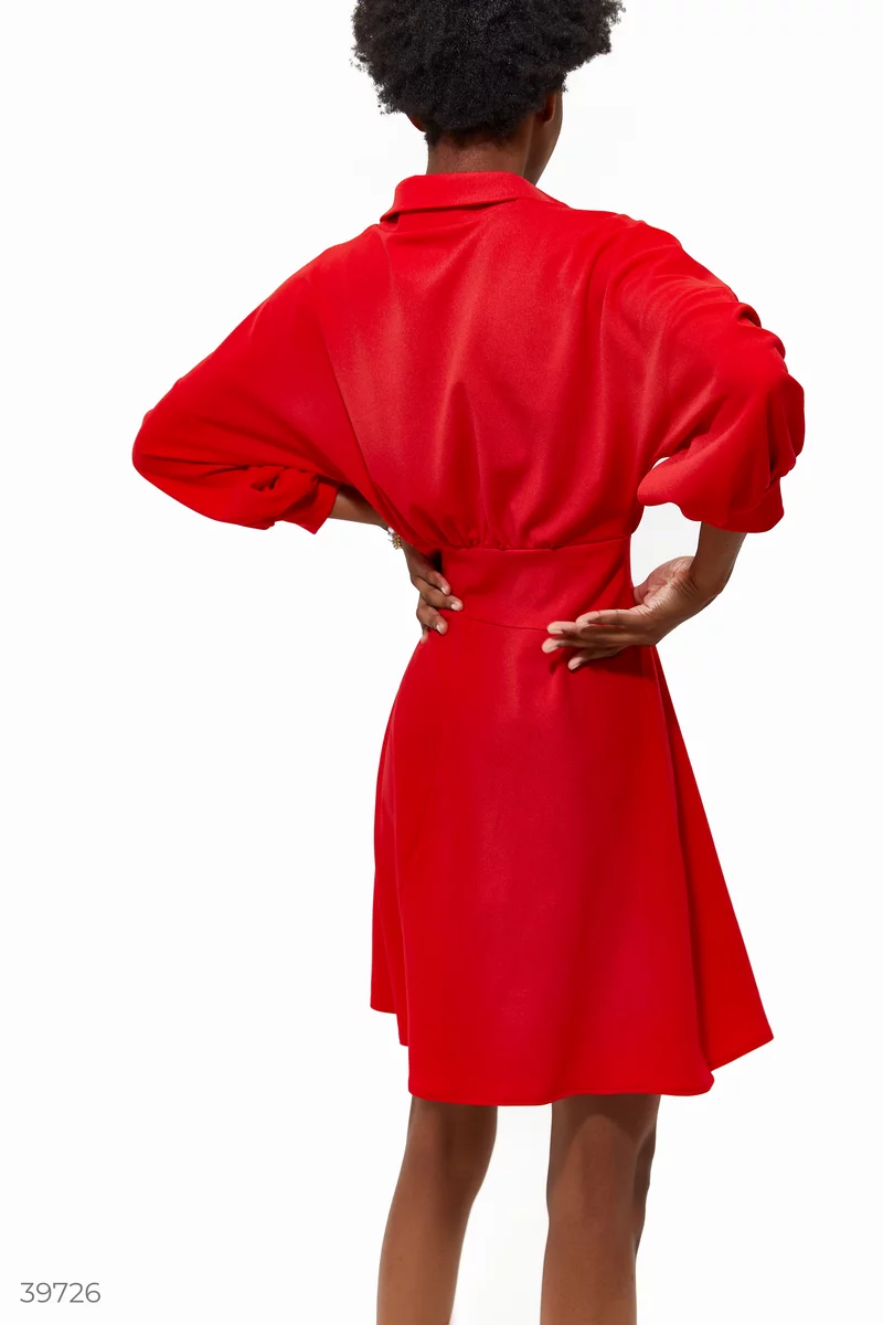 Red mini dress photo 4