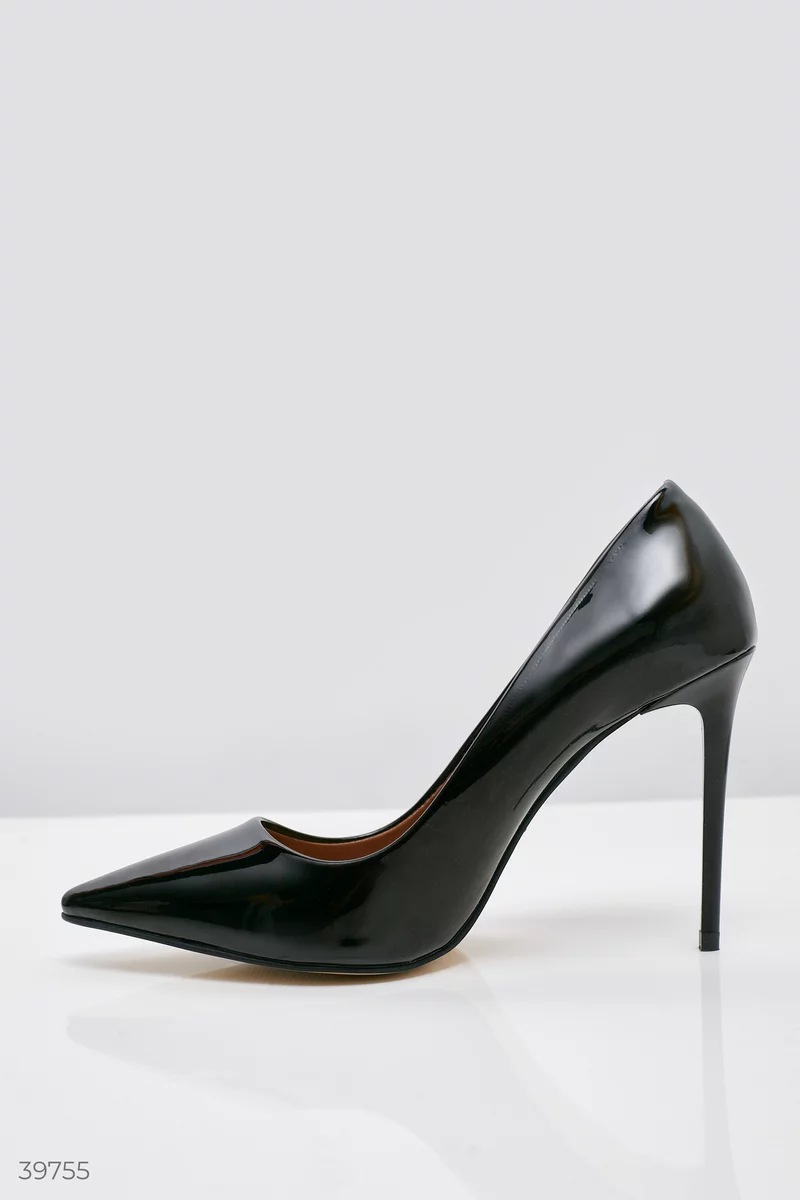 Classic black lacquer shoes (№ 39755) ♡ Gepur - women clothes store
