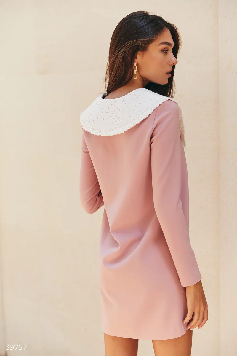 Pink hot sale collared dress