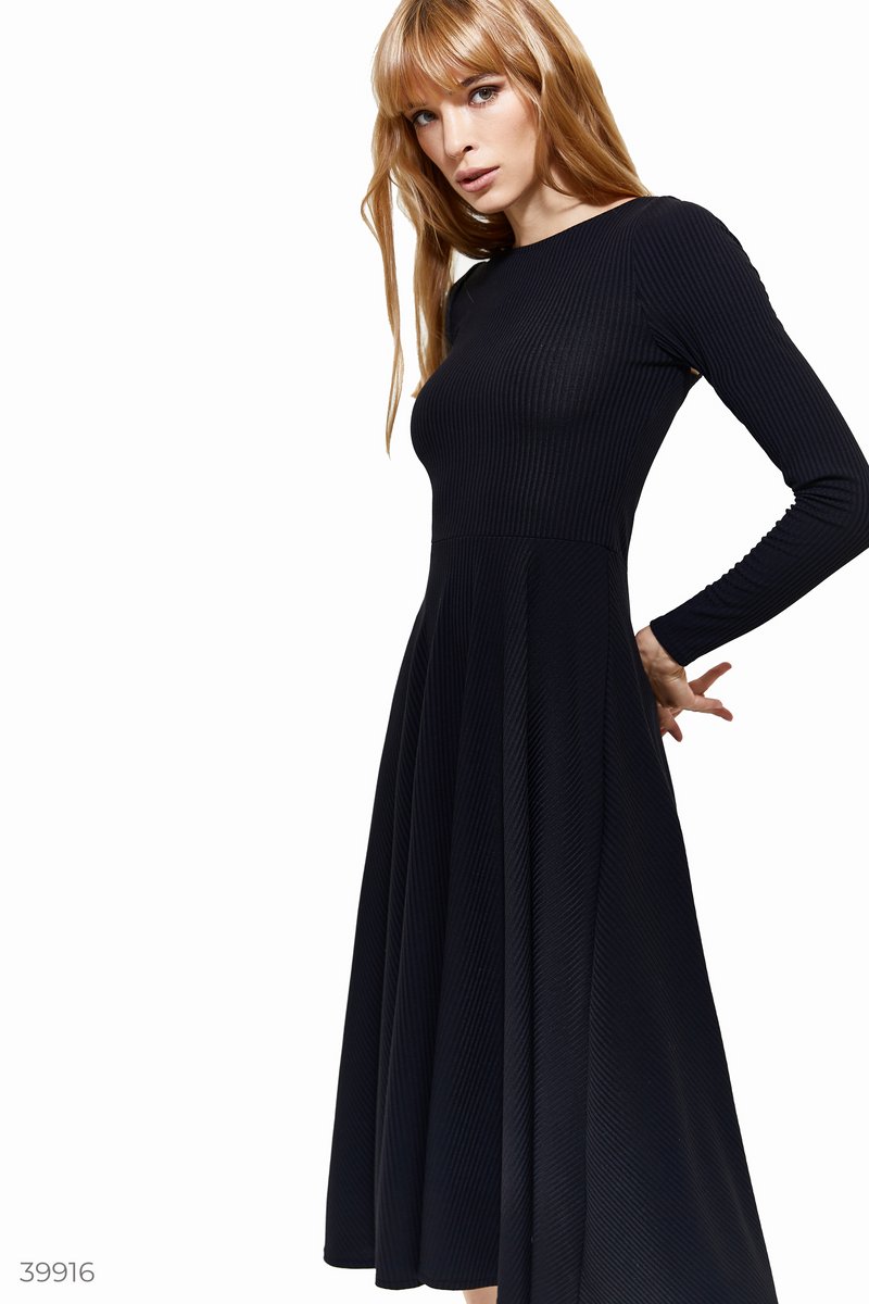 新品 Pantheon Checked Knit Dress black M