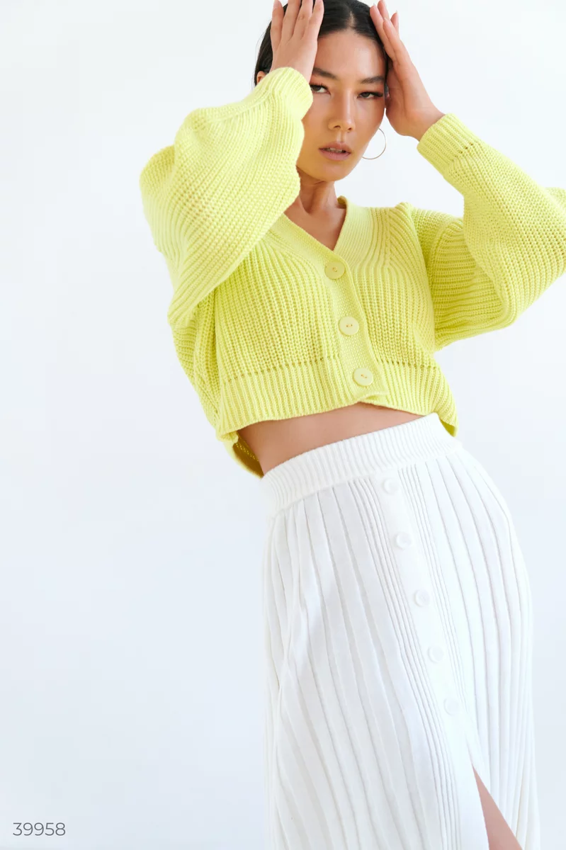 Yellow cropped jumper photo 1