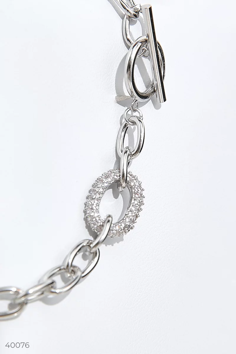 Silver Rhinestone Chain Bracelet photo 1