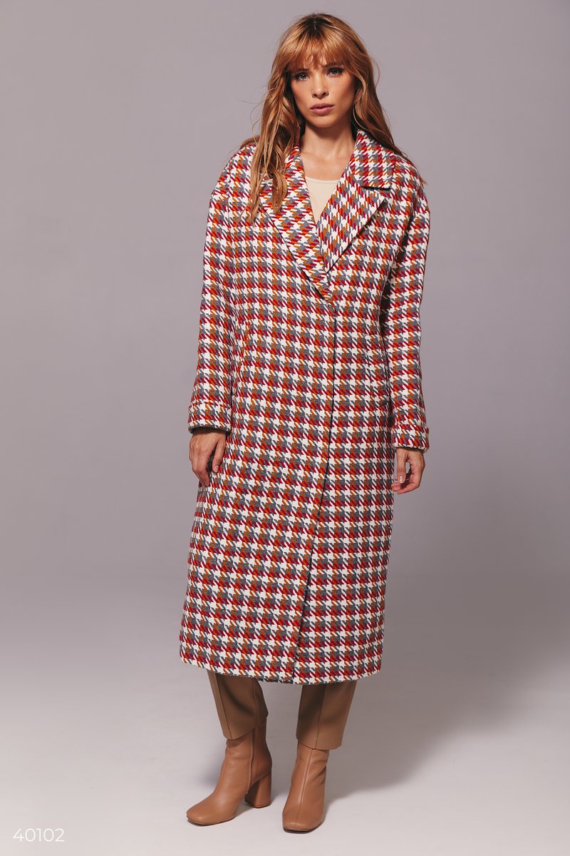 Red Houndstooth Coat photo 5