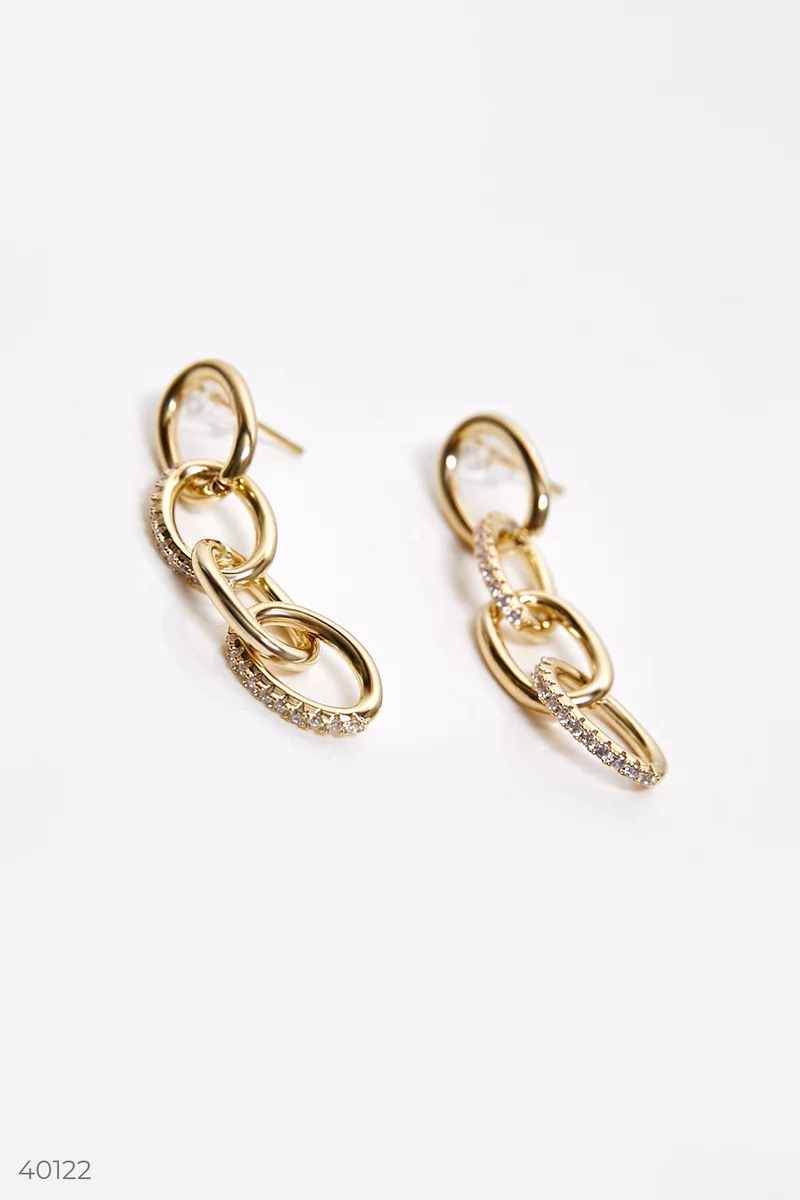 Trendy Gold Chain Earrings photo 1