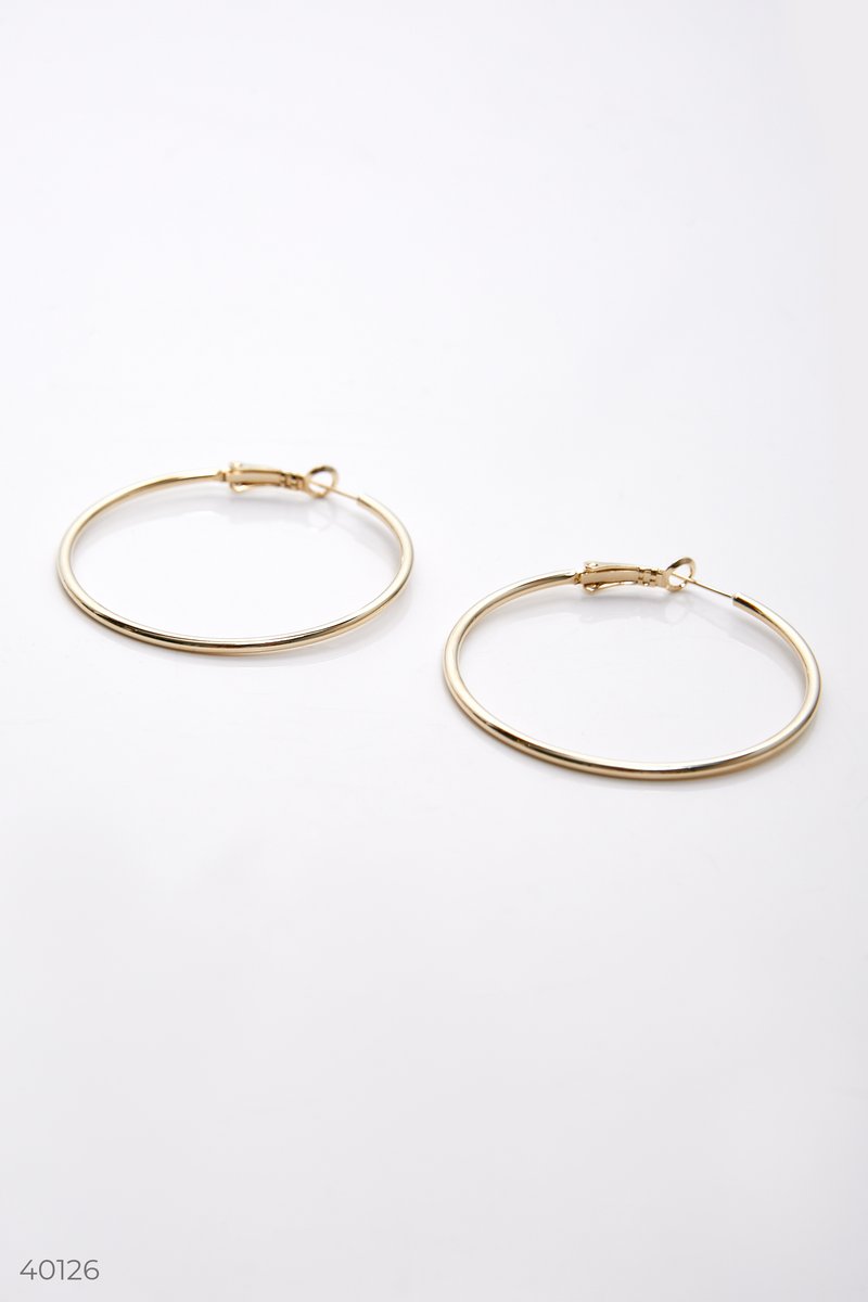 Сережки-кільця золотистого кольору от Gepur EU