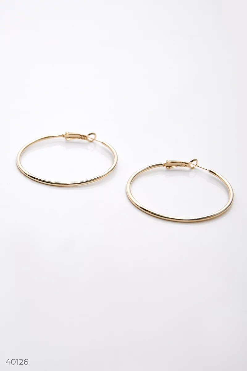 Gold hoop earrings photo 1