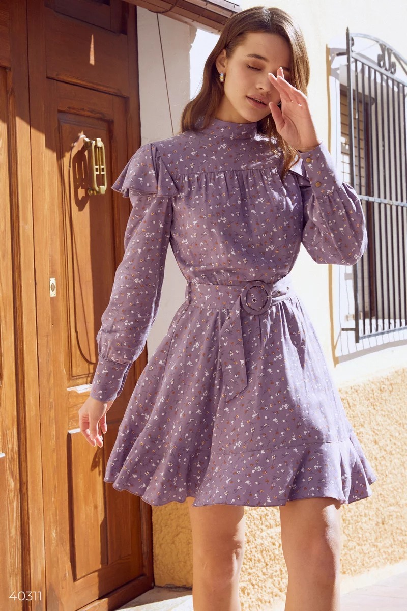 Lavender cotton dress photo 4
