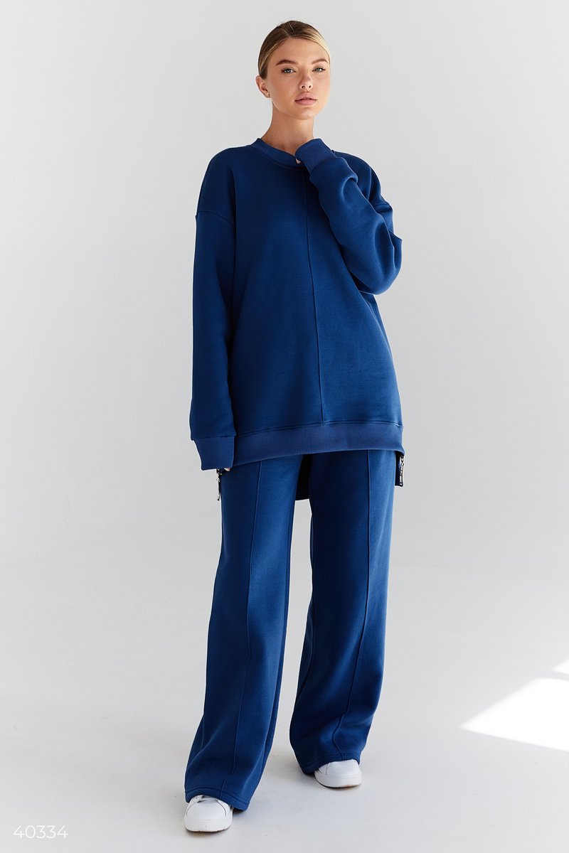 Синій костюм з об'ємним світшотом от Gepur EU