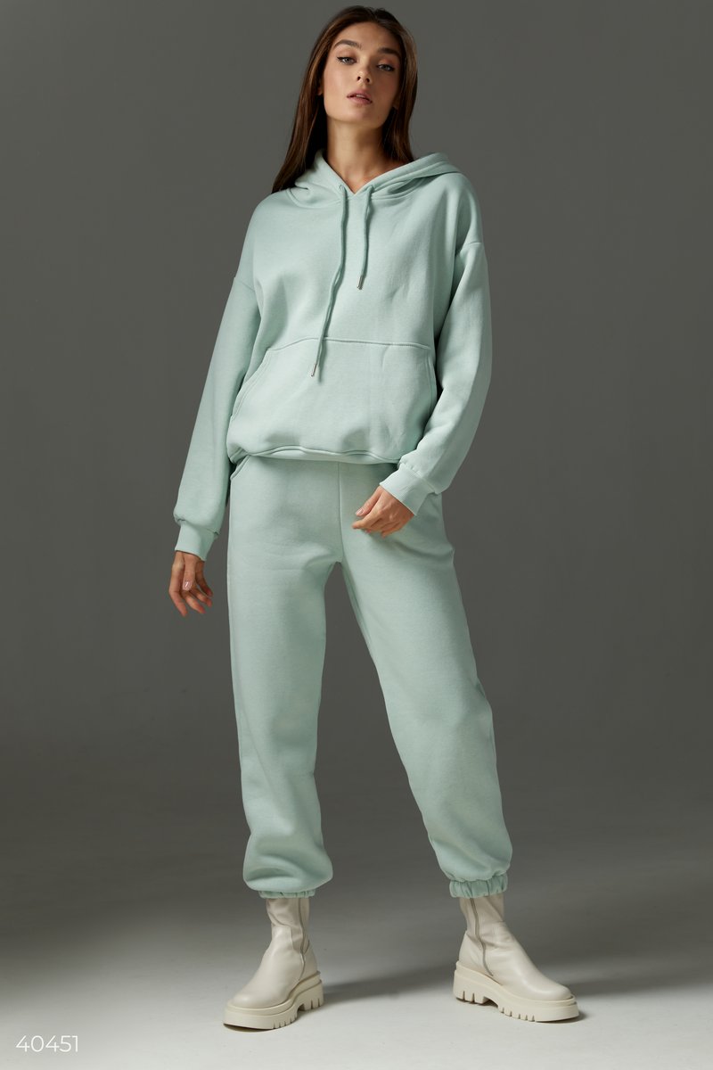 Basic mint fleece suit   Green 40451