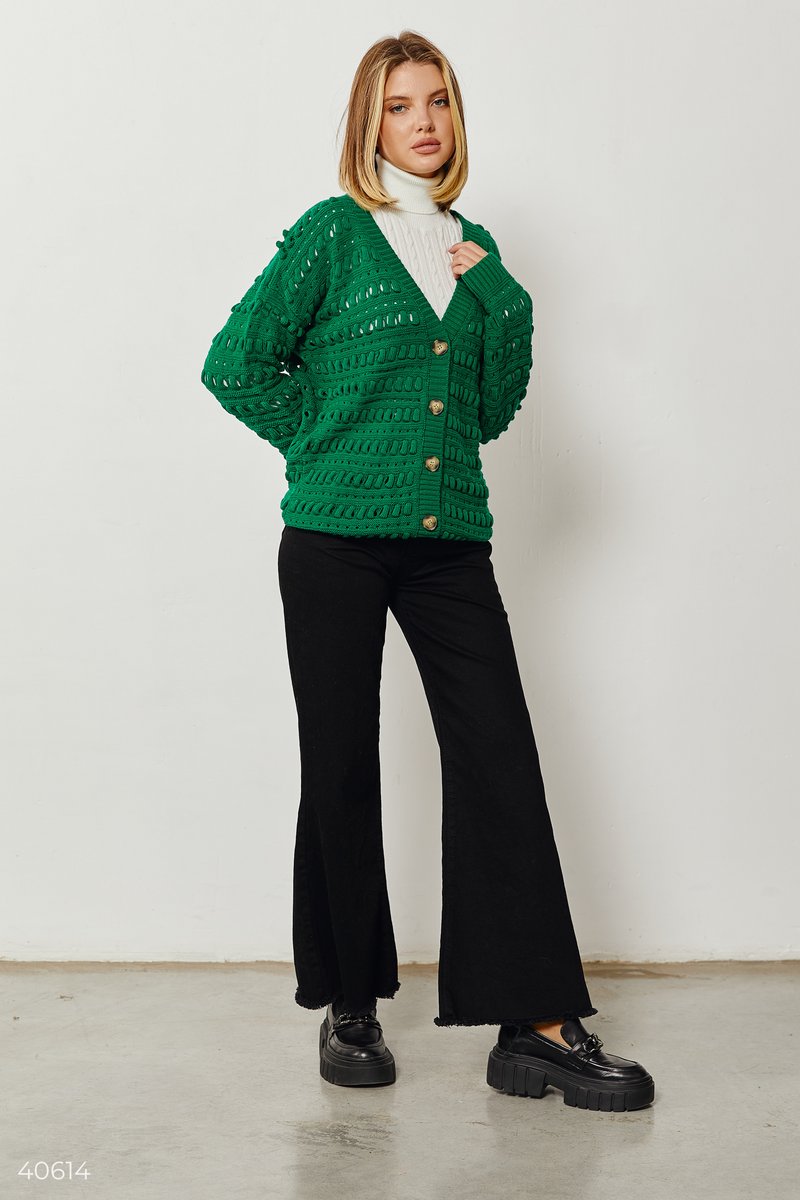 Green patterned cardigan Green 40614