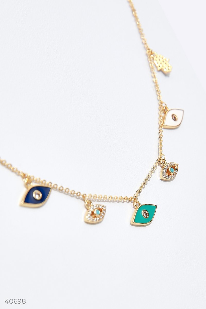 Golden choker with charms