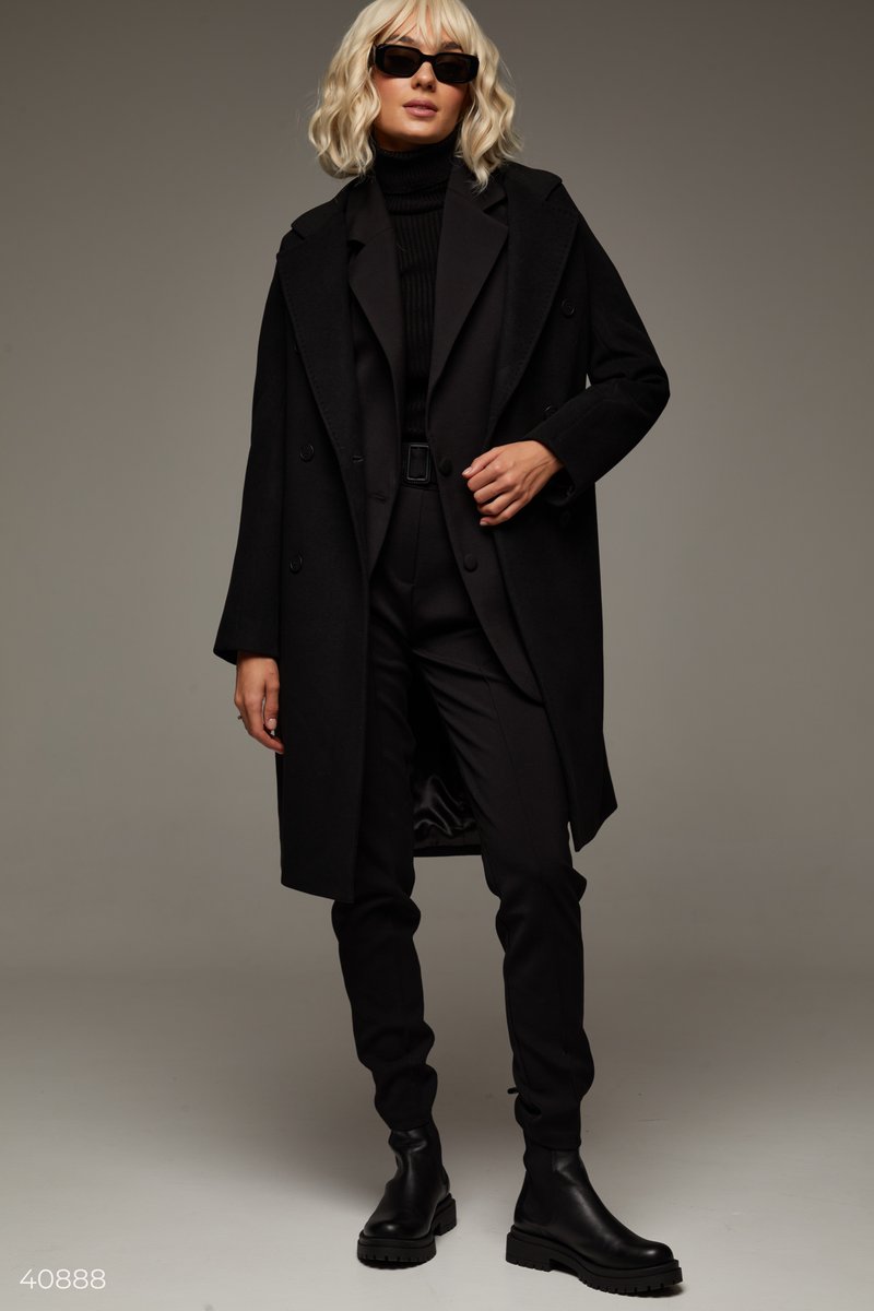Cashmere black coat  