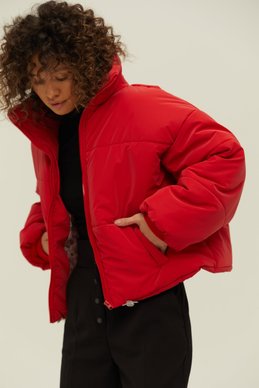 Стеганая куртка oversize фисташкового цвета фотография 1
