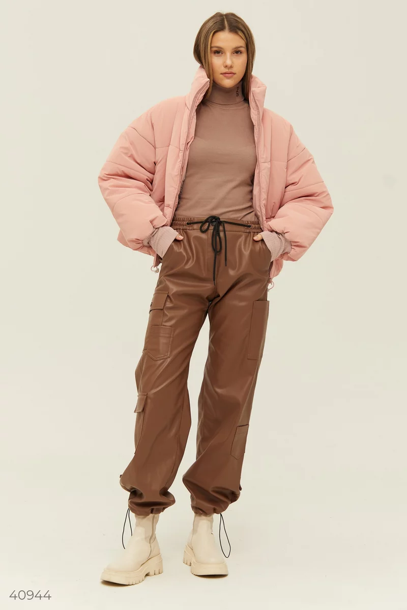 Куртка oversize розового цвета фотография 4