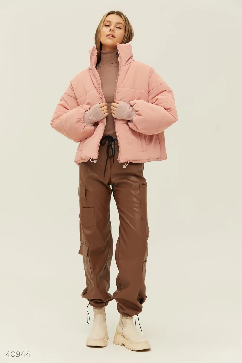 Куртка oversize розового цвета фотография 5