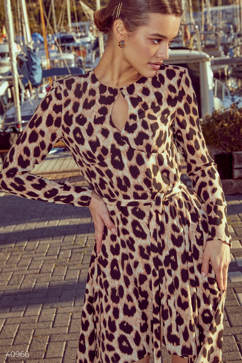 Леопардовое платье Gepur