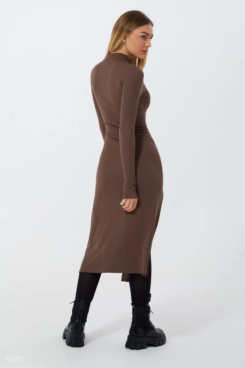 Dress with brown slits photo 5