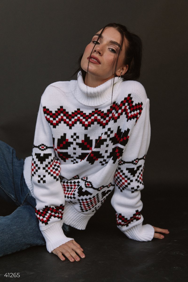Patterned wool sweater  
