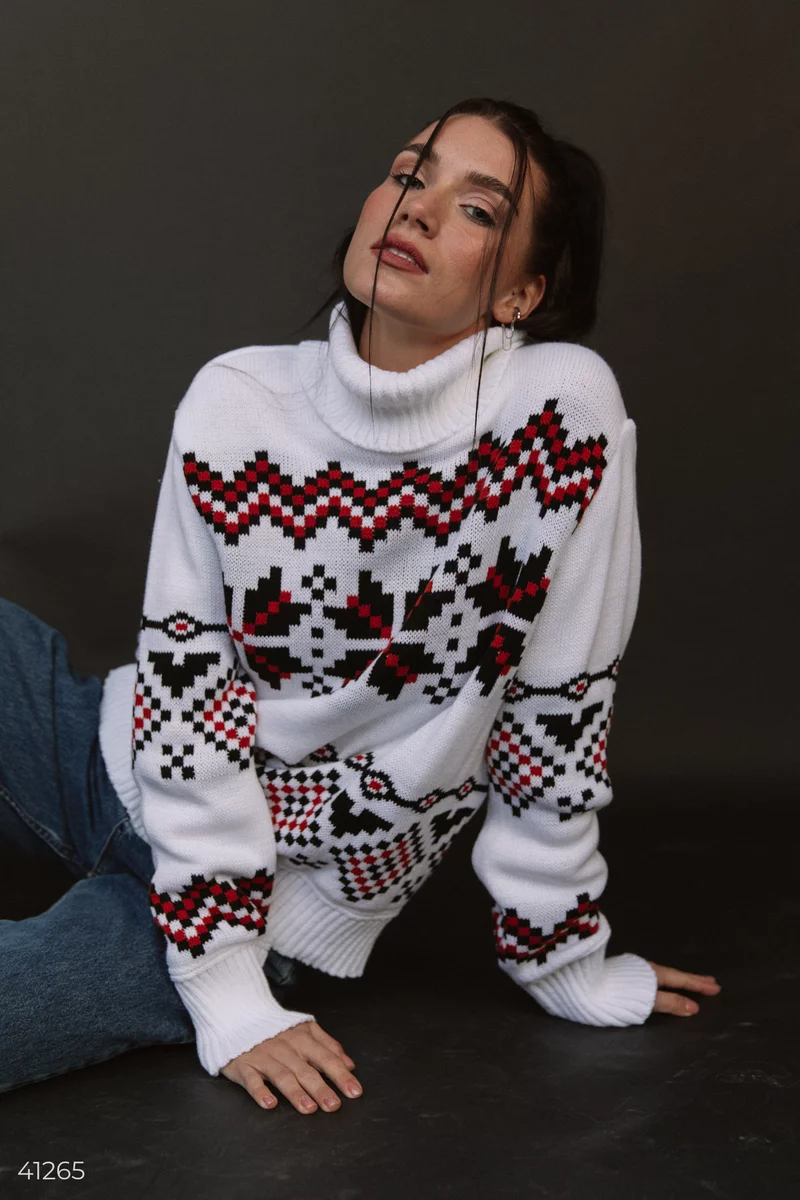 Вовняний светр із візерунком фотографія 1