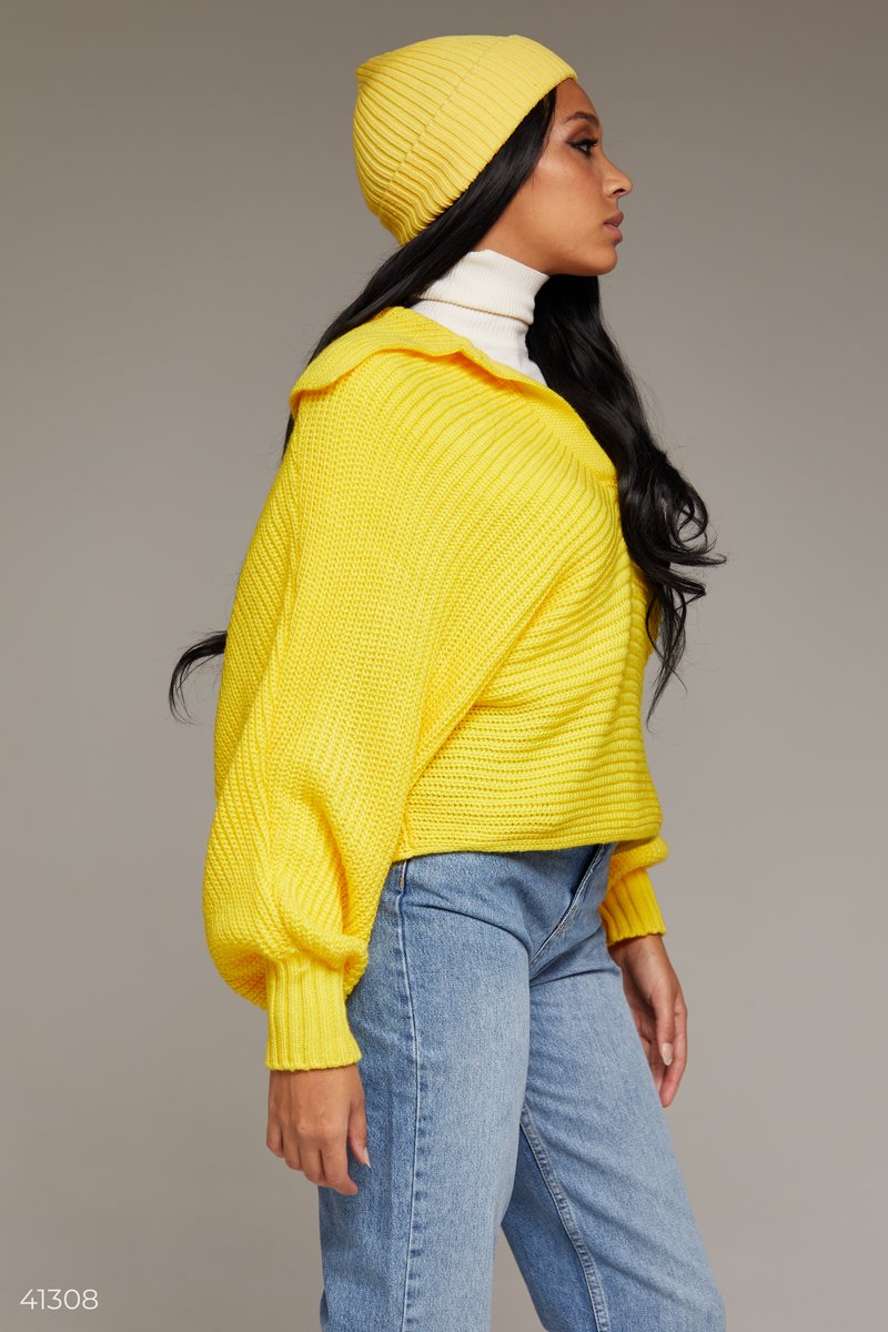 Oversized yellow wool sweater
