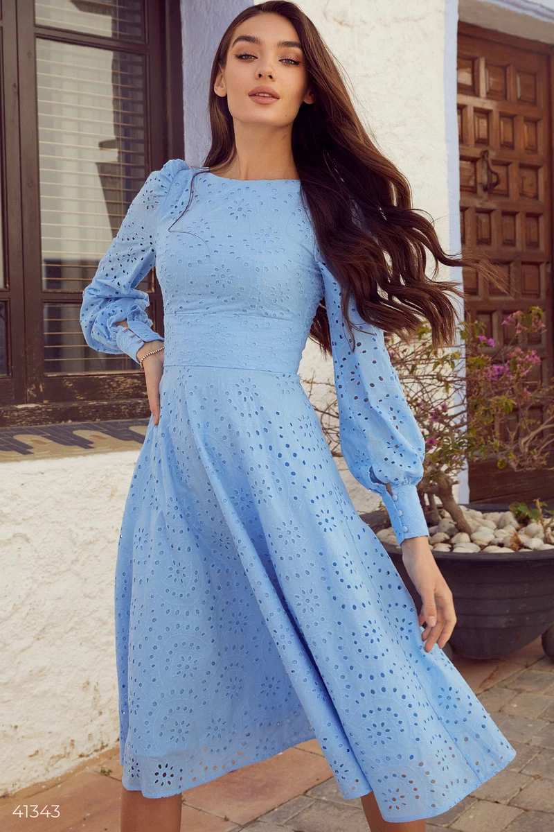 Elegant blue dress photo 1
