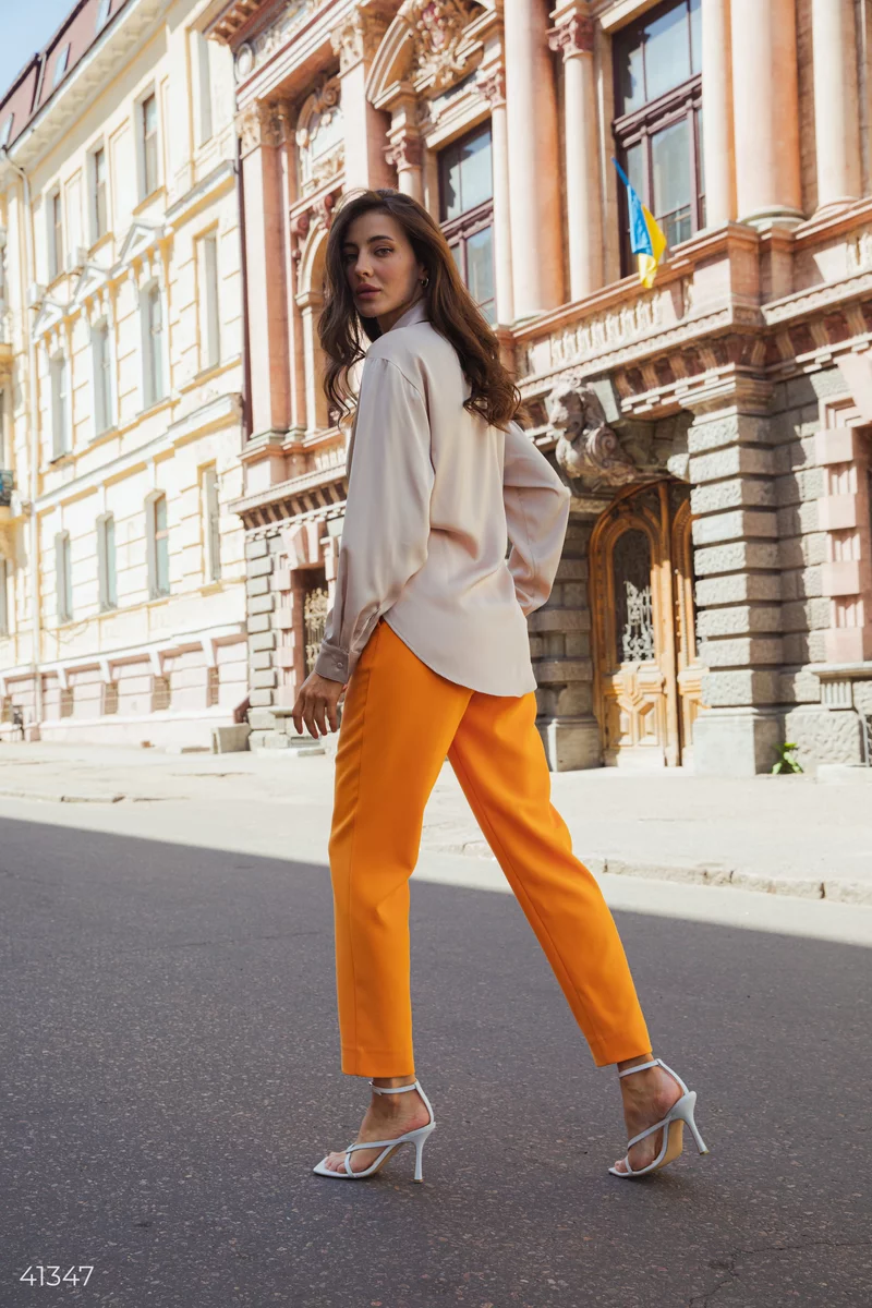Spectacular orange trousers (№ 41347) ♡ Gepur - women
