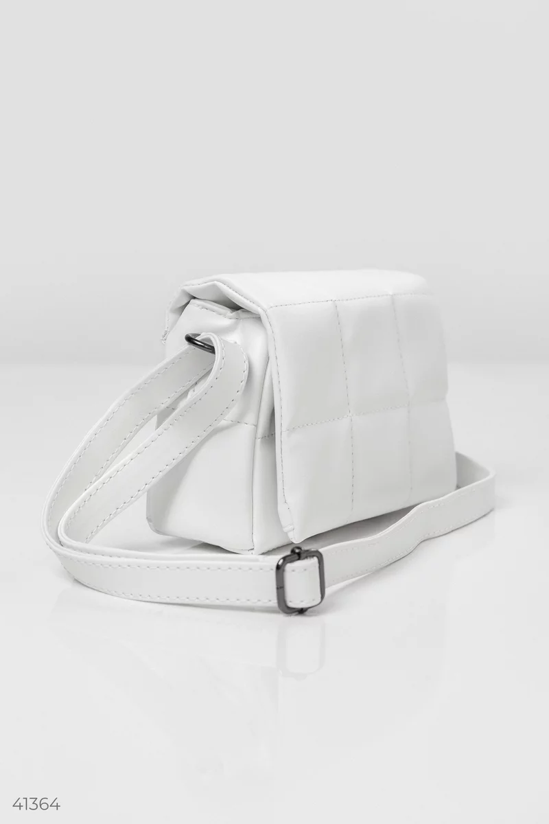 Quilted white crossbody bag photo 4