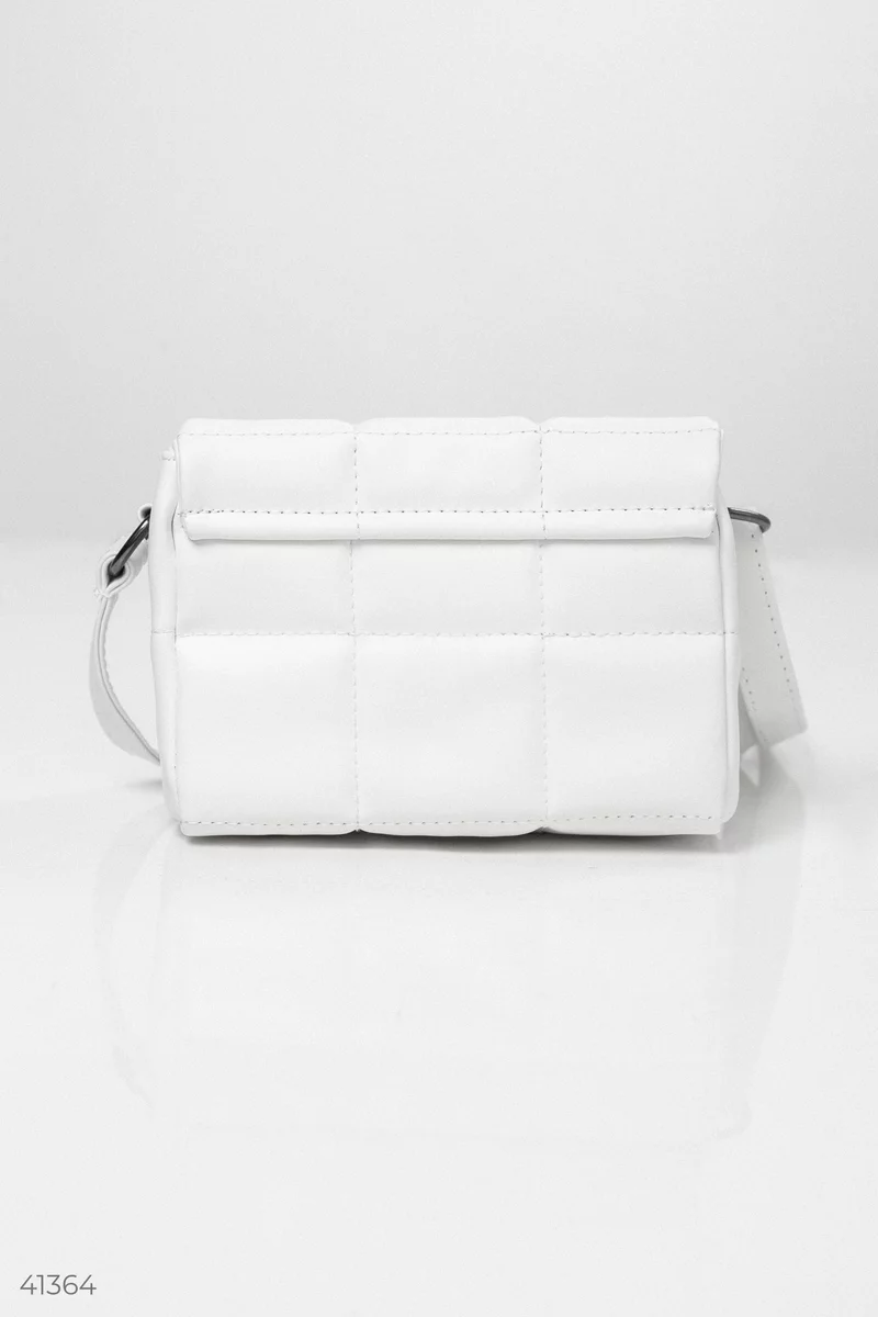 Quilted white crossbody bag photo 5