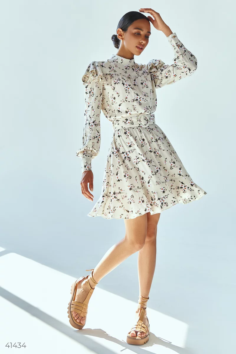 Cotton dress in floral print photo 1