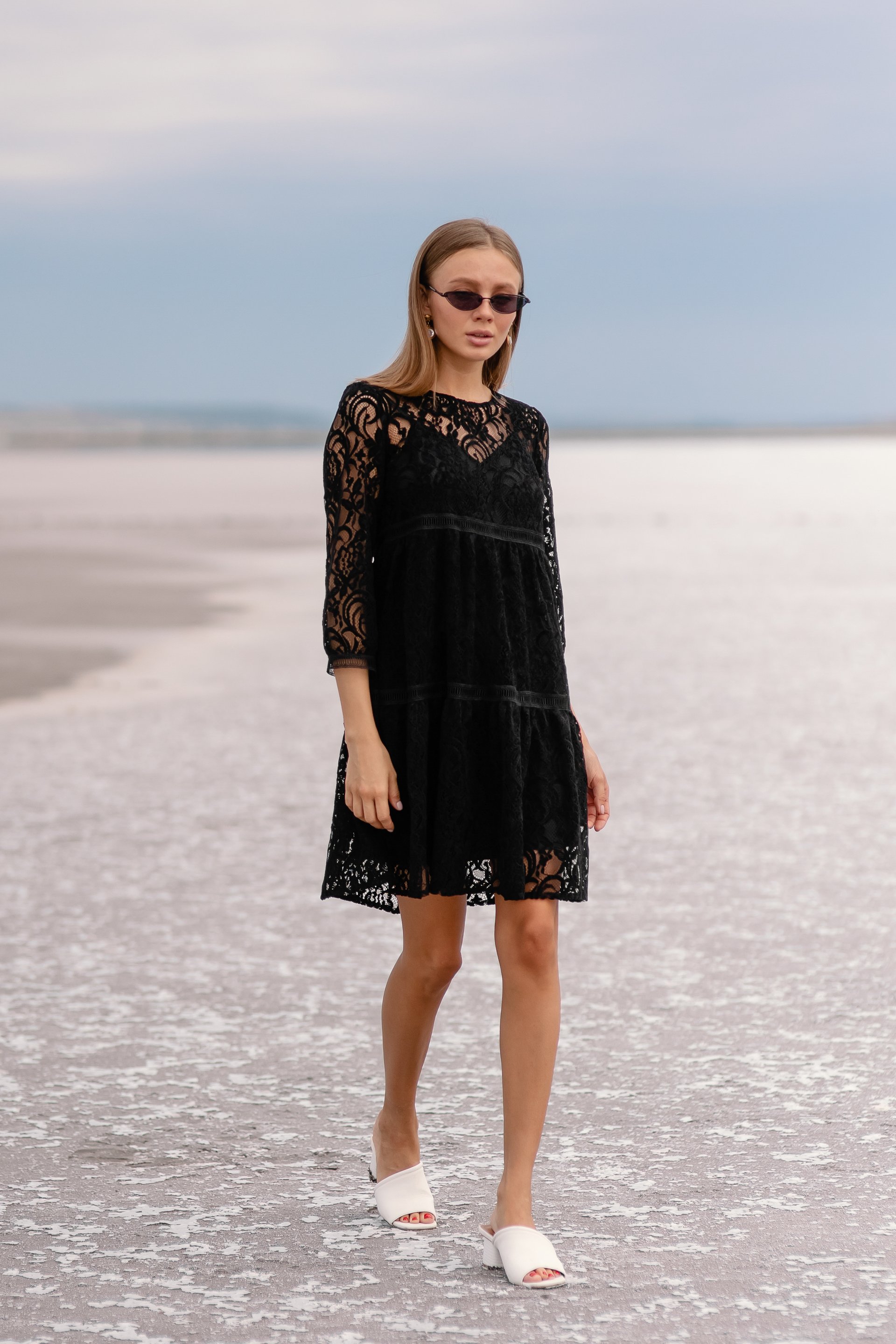 Ganni emile hotsell lace dress