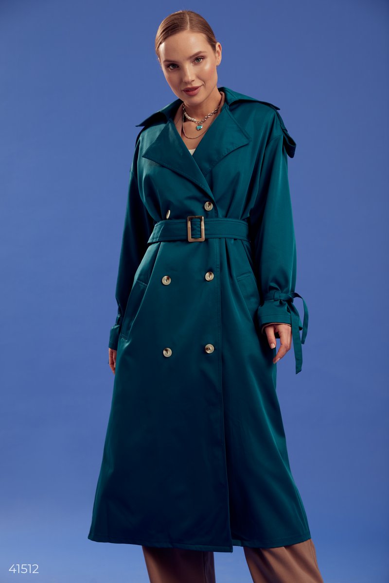 Classic emerald trench coat  