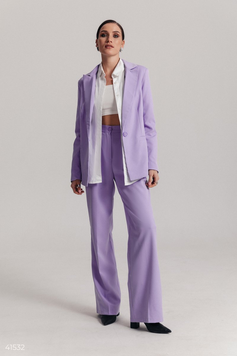 Tailored lavender suit