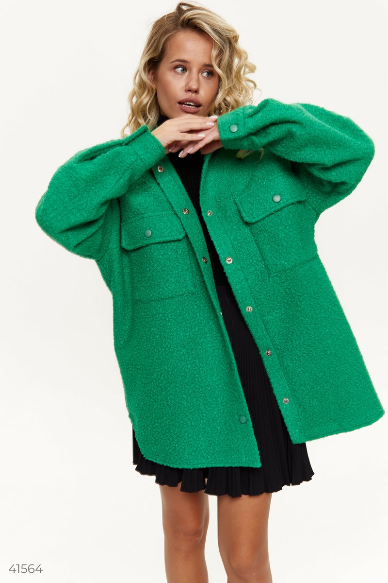 Зеленая куртка-рубашка