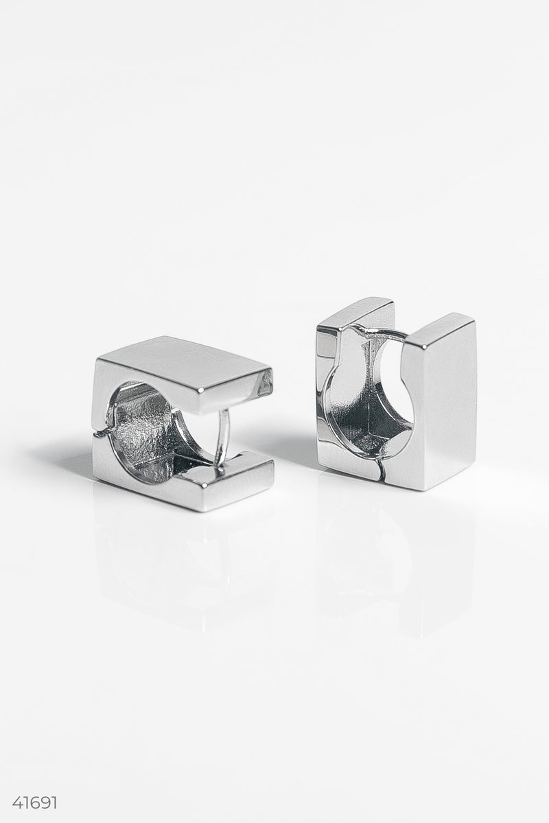 Small silver earrings Silver 41691
