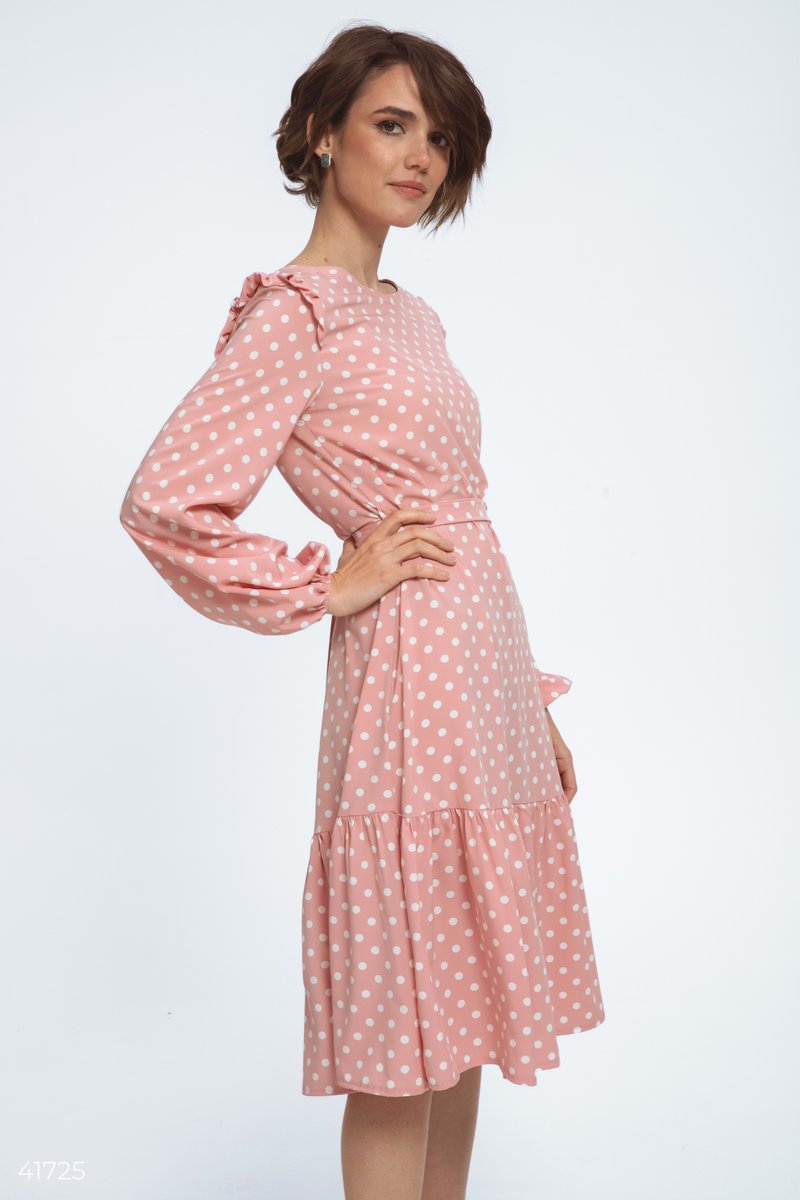 Delicate dress with polka dots