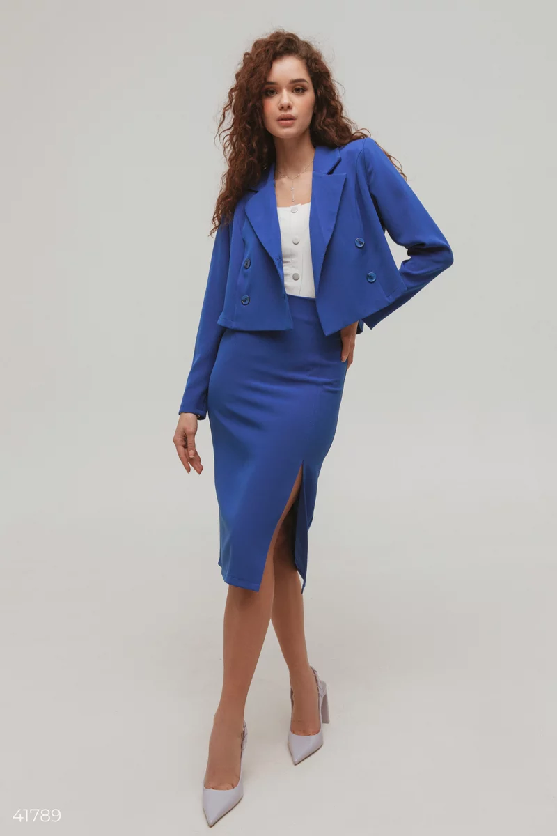Blue pencil skirt photo 1