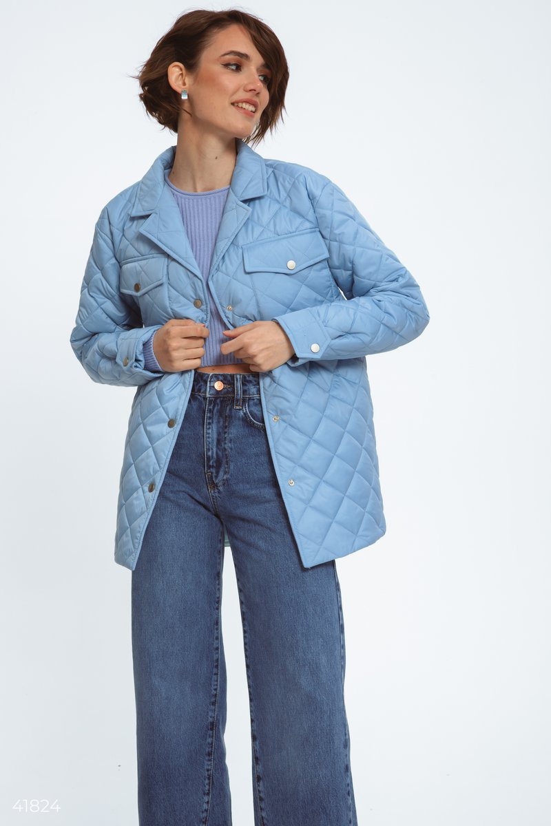 Quilted shirt jacket