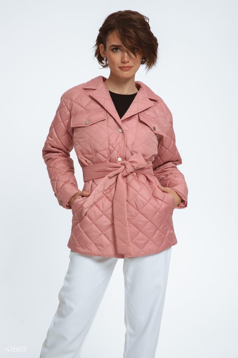Легкая куртка-рубашка Рожевий 41869