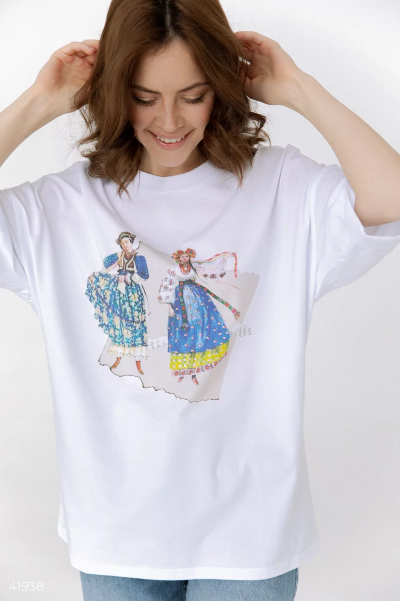 Unisex T-shirt with Ukrainian print photo 1